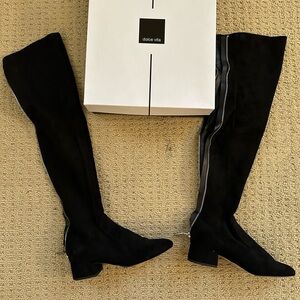 Dolce Vita Jorden Over the Knee Black Stella Suede 8.5